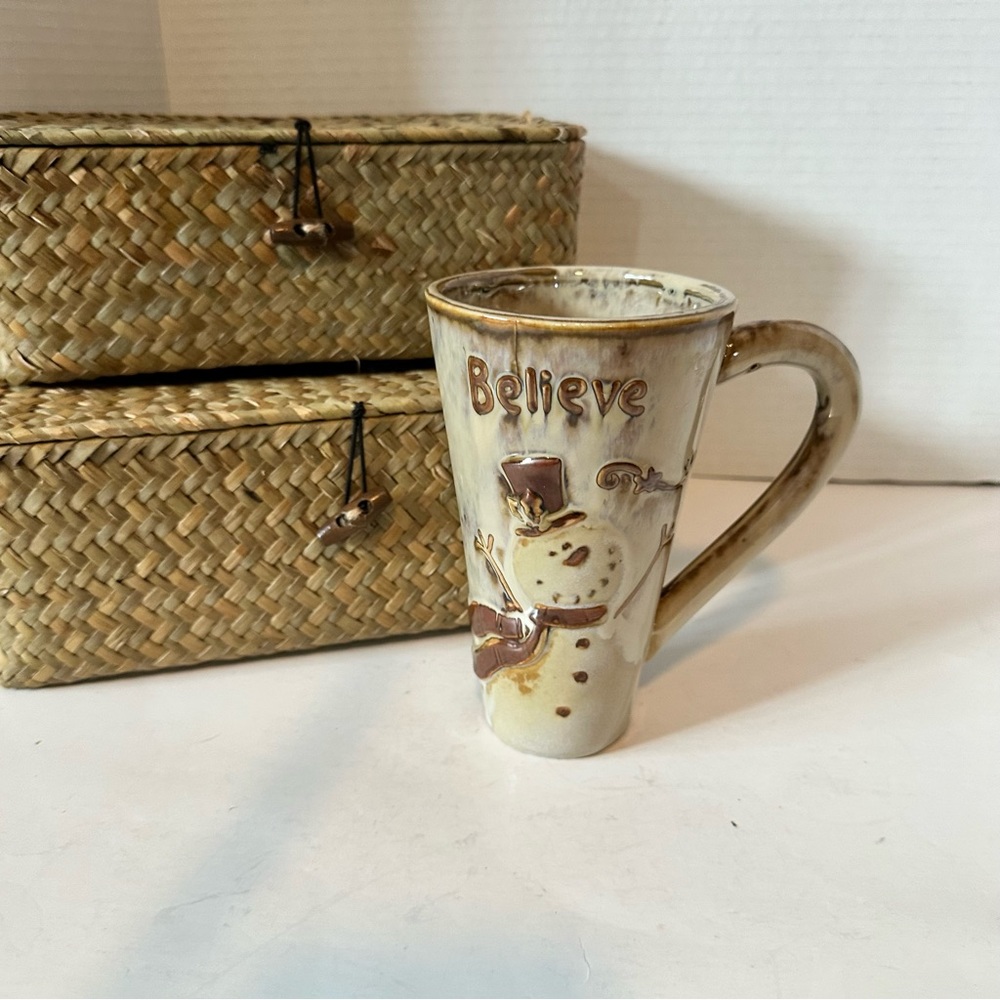 Bella Casa by Ganz “Believe” Tall Snowman Mug